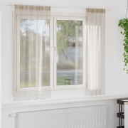 vidaXL Gardiner med gardiner 2 pcs Sand 140 x 175 cm Polyester