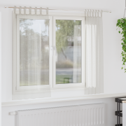 vidaXL Gardiner med gardiner 2 pcs Gräddvit 140 x 175 cm Polyester