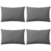 vidaXL Prydnadskuddar för trädgården 4 st 60x40 cm grå