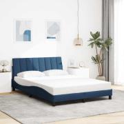 vidaXL Bed Frame without Mattress "Hanko" Blue 140x190cm Fabric