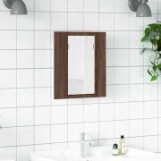 vidaXL Spegelskåp för badrum LED brun ek 40x12x45 cm konstruerat trä
