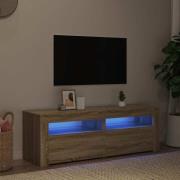 vidaXL TV-bänk med LED-belysning sonomaek 120x35x40 cm