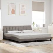vidaXL Bed Frame without Mattress "Hanko" Taupe 200x200 cm Fabric