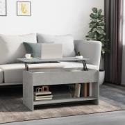 vidaXL Soffbord betonggrå 102x50x52,5 cm konstruerat trä