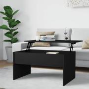 vidaXL Soffbord svart 80x50,5x41,5 cm konstruerat trä