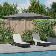 vidaXL Cantilever Roma Parasol med lås 286 x 285 x 270 cm Aluminium