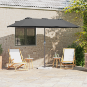 vidaXL Trädgårdsparasol Antracit 380 x 196 x 235 cm