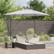 vidaXL Cantilever bananparasol med lås Sand 249 x 249 x 250 cm