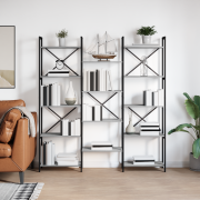 vidaXL Hyllsystem Grå sonoma 156 x 25 x 167.5 cm Konstruerat trä