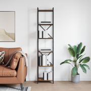 vidaXL Bokhylla Rökfärgad ek 40 x 30 x 188 cm Konstruerat trä
