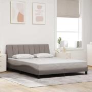 vidaXL Bed Frame without Mattress "Hanko" Taupe 160x200cm Fabric