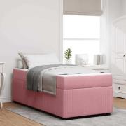 vidaXL Sängram med madrass Övrigt Rosa 90 x 190 cm Sammet