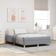 vidaXL Bäddfjäder Taupe, Brun 140 x 190 cm Tyg, Ingenjörsträ