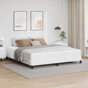 vidaXL Sängram med madrass Ren Vit 180 x 200 cm tyg