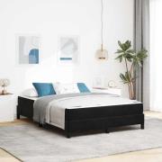 vidaXL Kontinentalsäng med madrass Svart 140 x 200 cm Sammet