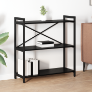 vidaXL Bokhylla Svart ek 80 x 30 x 83 cm Konstruerat trä