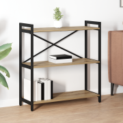 vidaXL Bokhylla artisan ek 80 x 30 x 83 cm Konstruerat trä