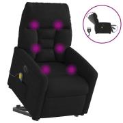 vidaXL Elektrisk massagefåtölj med uppresningshjälp mikrofibertyg