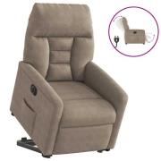 vidaXL Elektrisk reclinerfåtölj med uppresningshjälp mikrofibertyg