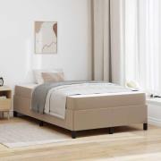 vidaXL Sängram med madrass Cappuccino 120 x 190 cm Konstläder