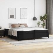 vidaXL Sängram med madrass Svart 200 x 200 cm Konstläder
