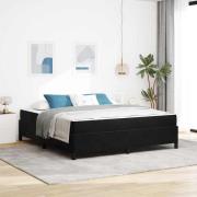 vidaXL Sängram med madrass Svart 180 x 200 cm tyg