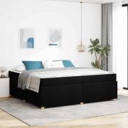 vidaXL Sängram med madrass Övrigt Svart 200 x 200 cm tyg