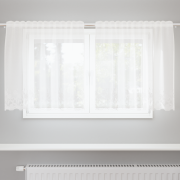 vidaXL Spetsgardin med gardiner Blommor Vit 150 x 100 cm Polyester