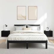 vidaXL Sängbord 2 st svart 40x30x30 cm konstruerat trä