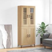 vidaXL Högskåp sonoma-ek 69,5x34x180 cm konstruerat trä