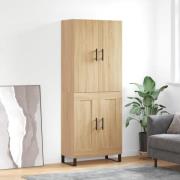 vidaXL Högskåp sonoma-ek 69,5x34x180 cm konstruerat trä