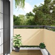 vidaXL Insynsskydd för balkong gräddvit 500x120 cm PVC