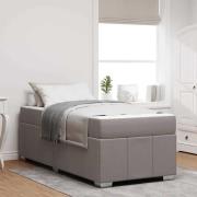 vidaXL Sängram Taupe 100 x 200 cm tyg