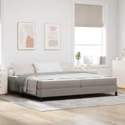 vidaXL Bäddfjäder med madrass Taupe 200 x 200 cm tyg