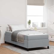 vidaXL Bäddfjäder Ljusgrå 100 x 200 cm tyg