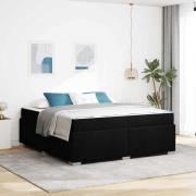 vidaXL Sängram med madrass Svart 180 x 200 cm tyg