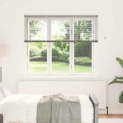 vidaXL Fönsterpersienn med gardiner Manuell Silver Aluminium
