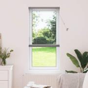 vidaXL Fönsterpersienn med gardiner Manuell Silver Aluminium