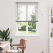 vidaXL Fönsterpersienn med gardiner Manuell Silver Aluminium