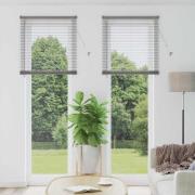 vidaXL Fönsterpersienn med gardiner Övrigt Silver 80 x 130 cm Aluminiu...