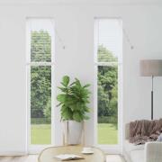 vidaXL Fönsterpersienn med gardiner Vit Aluminium