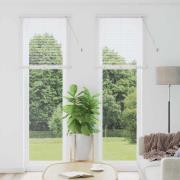 vidaXL Fönsterpersienn med gardiner Vit Aluminium