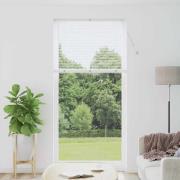 vidaXL Fönsterpersienn med gardiner Vit Aluminium