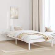 vidaXL Sängram med sängbord Vit 80 x 200 cm Vit