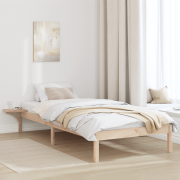 vidaXL Sängram med sängbord Brun 75 x 190 cm Brun