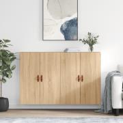 vidaXL Väggskåp 2 st sonoma-ek 69,5x34x90 cm