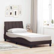 vidaXL Bed Frame without Mattress "Hanko" Dark Brown 80x200 cm Fabric