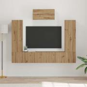 vidaXL TV-bänkset 7 pcs artisan ek 180 x 30 x 120 cm Konstruerat trä