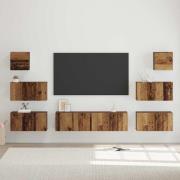 vidaXL TV-bänkset 8 pcs Gammalt trä 60 x 30 x 30 cm Konstruerat trä