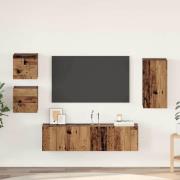 vidaXL Tv Skåpset 5 pcs Gammalt trä 30.5 x 30 x 60 cm Konstruerat trä